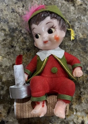 复古儿童房押韵 Jack Be Nimble 带烛台蜂拥圣诞装饰品 — 第 1/4 张图片