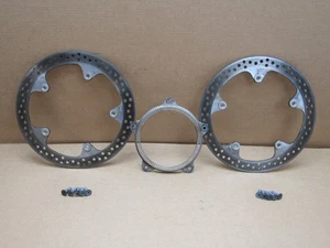 BMW K1200LT 2008 84,665 miles front brake discs pair with ABS ring (8076) - Picture 1 of 13