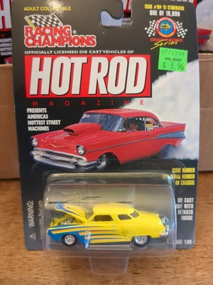 1998 Racing Champions Hot Rod Magazine ~ 1951 Studebaker ~ #104 Yellow & Blue - Image 1 of 4