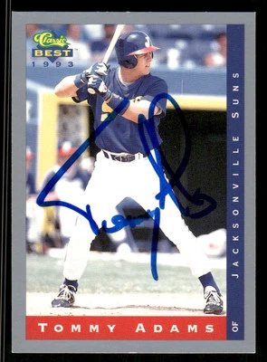 1993 Classic Best Autographed Tommy Adams Card #178 - Image 1 of 2