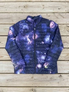 Lands' End Galaxy Print isolierte Daunen Alternative ThermoPlume Jacke Größe Large - Bild 1 von 4