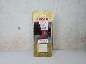 Vintage 1991 Totes Toasties Slipper Sox Socks Traction Soles - White - NEW - Picture 1 of 6