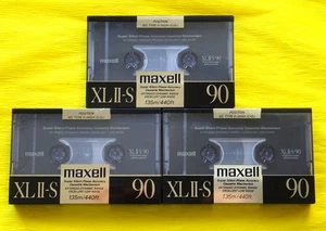 3x MAXELL XL II-S 90 Cassette Tapes 1988-1989 + OVP + SEALED + Made in Japan + - Picture 1 of 3