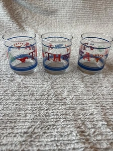 JUEGO DE 3 GAFAS DE CONFERENCIA VINTAGE SOUTHWEST A&M TCU ARKANSAS BAYLOR UT SMU ETC - Imagen 1 de 5