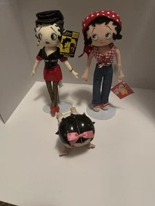 Betty Boop Doll Lot (3) – 2 Plush w/ Tags + Porcelain Baby Boop Figurine - Picture 1 of 5