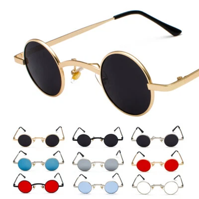 Gafas de sol retro John Lennon vintage redondas hippies pequeñas circulares gafas de sol UV400 Foto 1 de 4