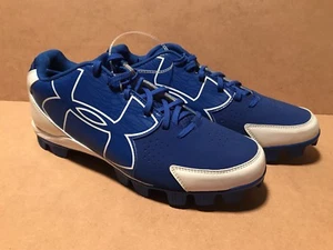Under Armour Clean Up Low RM 1269083-411 Cleats Baseball Blue/White Size 13 B59 - Picture 1 of 8