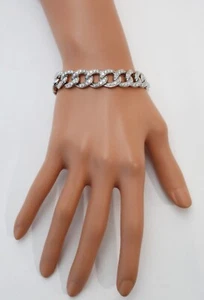 Designer Leo Pizzo, 18K White Gold Bracelet, High Quality Diamonds, 8” - 54.5g - Picture 1 of 6