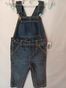 OLD NAVY "Workwear" Bib Overalls, Baby 12-18 M, NWT, Navy Denim, Were $26.99 - Picture 1 of 3