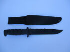 Frost Cutlery Knife Stainless Steel Fixed Blade Bowie Type Matte Black w/ Sheath