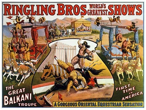 Decor Poster. Fine Graphic Art. Ringling Bros Greatest Show. Wall Design 1390 - Picture 1 of 1