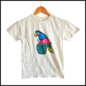 Hanna Andersson Organic Cotton Parrot Graphic Tee Tropical Kids Size 10 - Picture 1 of 6