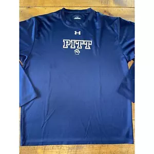 Mens Under Armour Pitt Panthers Navy Blue Long Sleeve Athletic Tee Size Large - Picture 1 of 7
