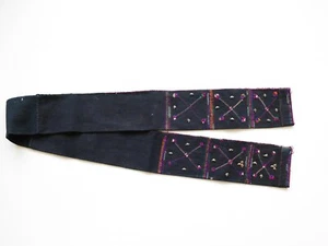 Antique Chinese Tribe Miao Hmong Hand Embroidered Sash / TS908 - Picture 1 of 10