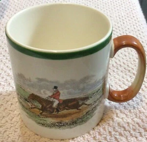 Tazza con bordo verde Fox Hunt Hunt Spode che prende il piombo - Foto 1 di 6