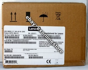 00AJ121 - 500GB 7.2K 6Gbps NL SAS 2.5" G3 Hot Swap HDD (FRU: 00AJ122) - Picture 1 of 1