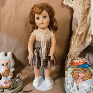 Vintage Ideal Toni Doll P-91 Hard Platic Golden Brown Hair Beautiful 16" 1950s - Picture 1 of 18