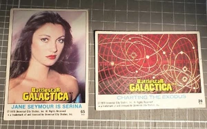 Battlestar GALACTICA CARDS 28 abd 65 - Picture 1 of 3