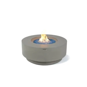 Elementi OFG414LG Plus Colosseo Propane 41” Round Fire Pit Table Light Gray - Picture 1 of 7