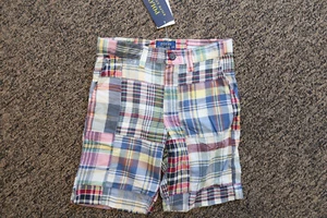 New Polo Ralph Lauren Boys Patchwork Shorts - Size 6 - Multicolored - Picture 1 of 5
