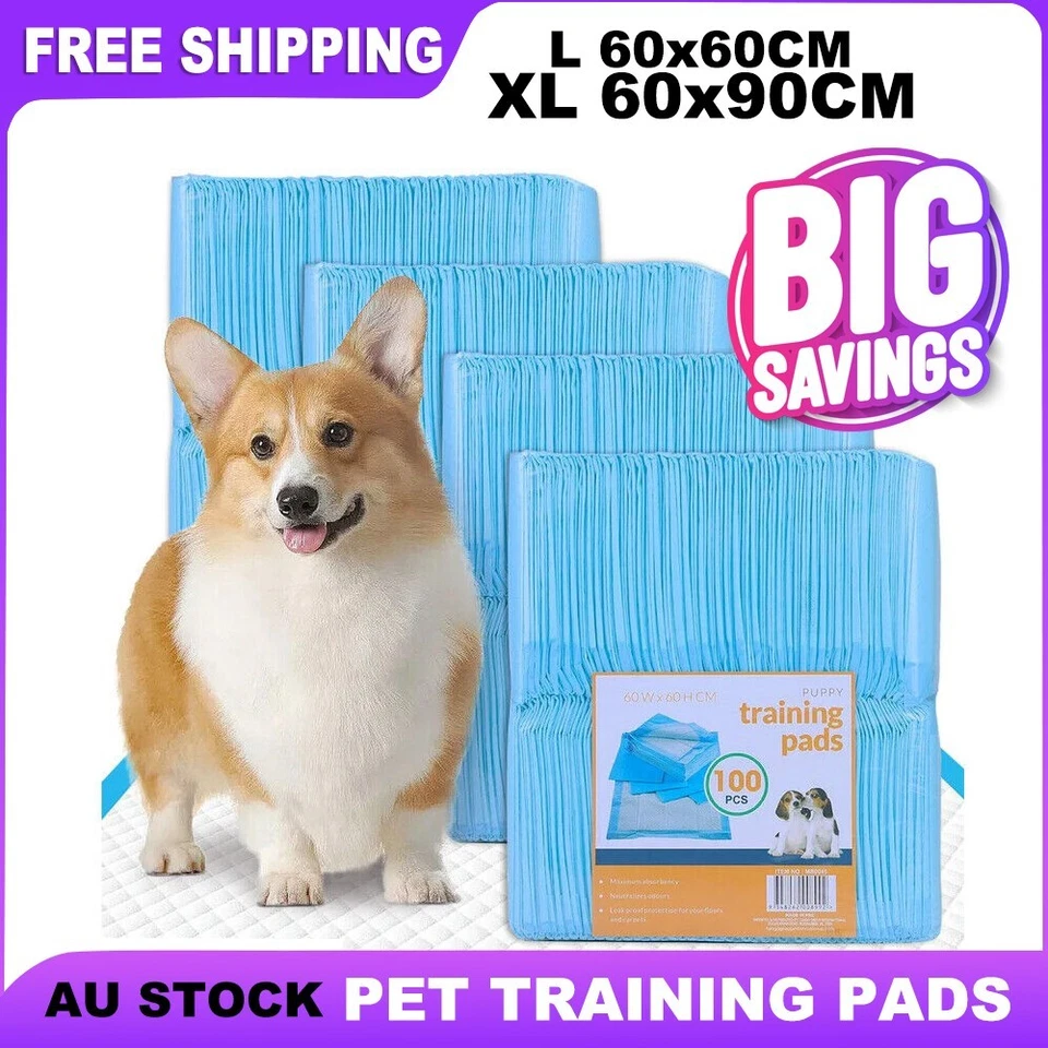 60x90cm 60x60cm XL/L Puppy Dog Training Pads Pet Toilet Pee Pads Mat Absorbent - image 1 of 4