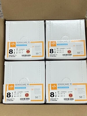 Medline Sensicare Pl Surgical Gloves MSG9805 Powder Free.  Size 8.5.  Cs 200 Pr. - Imagem 1 de 4