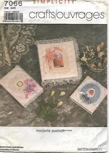 C319 SIMPLICITY 7066: PORTADAS DE LIBROS Y ÁLBUMES PATRÓN DE COSTURA TALLA ÚNICA - Imagen 1 de 2