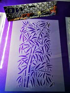 Stencil aerografo bambù singolo A4 mylar - Foto 1 di 1