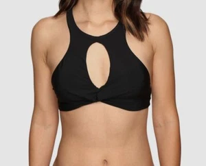 $90 Red Carter Women's Black Splice Dice High Neck Bikini Top Swimwear Size S - Picture 1 of 3