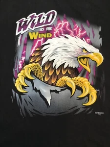 Camiseta De Colección Motociclista Lightning Wild As The Wind Eagle SSI Años 80 EE. UU. Grande - Imagen 1 de 5