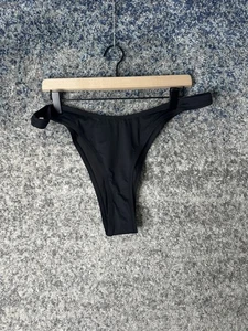 Skims Recycled Swim Micro Tanga Bikini Bottom Womens 2X Black High Leg Swimwear - Picture 1 of 8