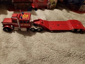 Vintage Matchbox Super Kings 1978 Fire Truck & 1982 Super Kings Transporter C370 - Picture 1 of 8