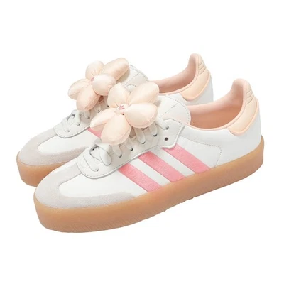 adidas Originals Sambae W Cloud White Semi Pink Spark Bliss Orange Women JR3334 - Image 1 of 4