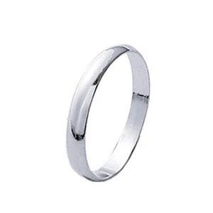 KBC - Bague Alliance Mixte Argent 925 Rhodié Anneau 3mm - Picture 1 of 14