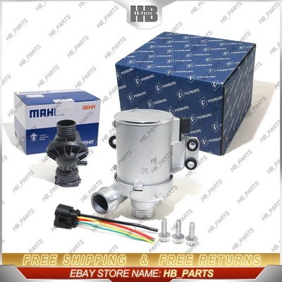 PIERBURG Electric Water Pump&MahleThermostat For BMW 335i 640i 535i X4 X3 X6 X5 - Image 1 of 4