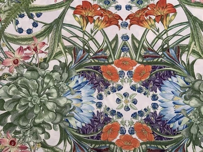 Edredón Pottery Barn F/Q DAY LILLY floral de algodón Palampore con 2 fundas EURO USADO EN EXCELENTE ESTADO Foto 1 de 4