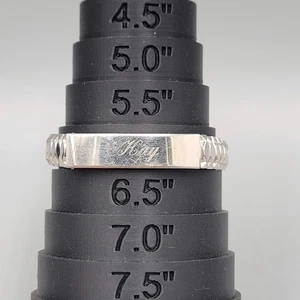 Pulsera KAY Id vintage tono plata compartimento oculto expansible 6 pulgadas - Imagen 1 de 9