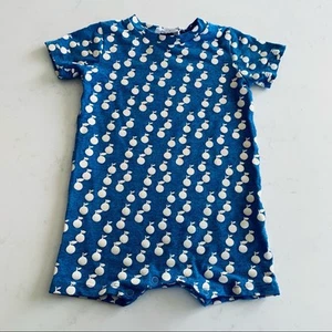Bla Bla Bla Jungen Blau Ecru Sommer Einteiler Strampler Obst Print Gr. 12 Monate - Bild 1 von 6