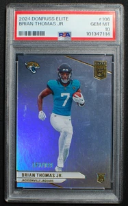 🌟 BRIAN THOMAS JR - 2024 Panini Donruss Elite Rookie RC/999 - PSA 10 Pop 3 - Imagen 1 de 2