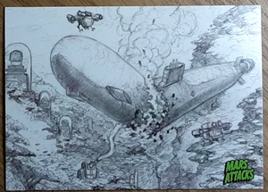 2015 Mars Attack's Occupation Concept Card 38 DESTROYING A SUBMARINE. - Picture 1 of 3