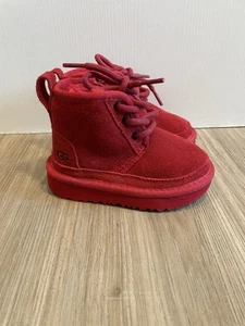 NEW! UGG NEUMEL Chukka Samba Red Boots - Toddler - Size 6 - 1017320T - Picture 1 of 6