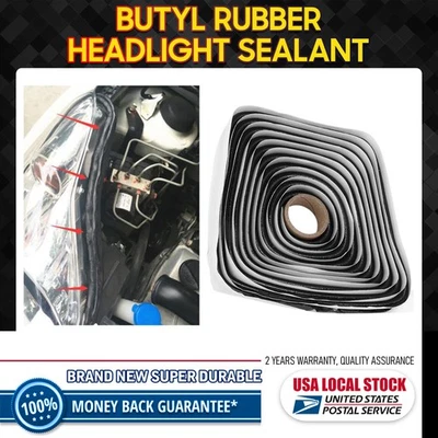 Fácil de cortar alta viscosidad 4m en forma de U goma butílica sellador de faros instalación Foto 1 de 4