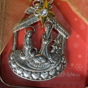 BRIGHTON SCHÖNER SILBER STRASS AKZENT KRIPPENSCHMUCK IN DOSE - Bild 1 von 5