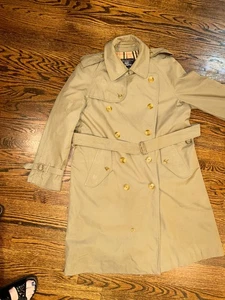 Gabardina de algodón tostado con cinturón Burberrys, vintage, 42 para hombre - Imagen 1 de 13