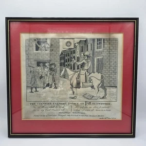 Antique Satirical Print “Pitt Outwitted” 19thC Engraved Reprint 1784 Broadside - Picture 1 of 17