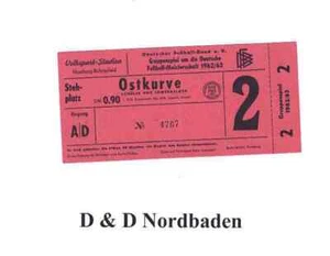 Entrada / Entrada 62/63 DM Hamburger SV - Borussia Dortmund - Imagen 1 de 1