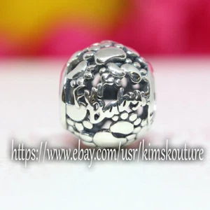 Authentic Pandora Fur Baby Hearts & Paw Prints Sterling Silver 792248C00 Charm - Picture 1 of 5