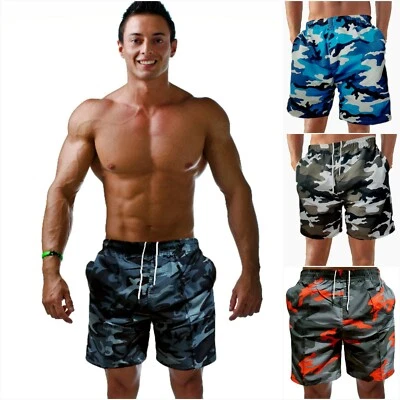Camouflage Badeshorts Badehose Shorts Herren Männer Bermuda Shorts NEON Men 74 - Bild 1 von 4