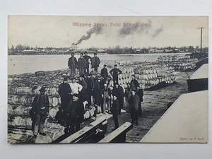 Point Edward Ontairo Versand Äpfel Docks Foto von R. Jack s/w 1910er - Bild 1 von 2