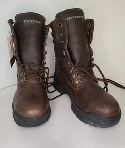 New Hy-Test Boots HI 3890-10 Waterproof by Wolverine Brown Size 9.5 With Tags - Picture 1 of 12